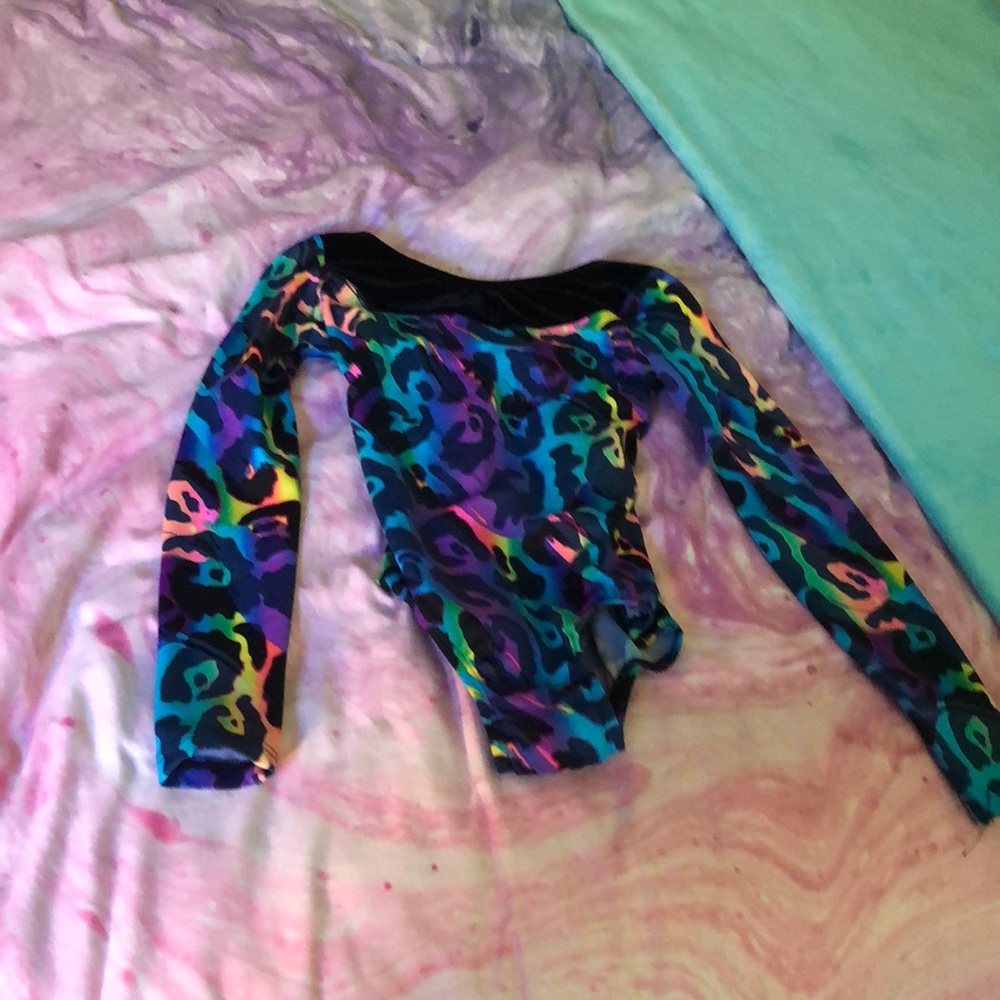 Cheetah print leotard